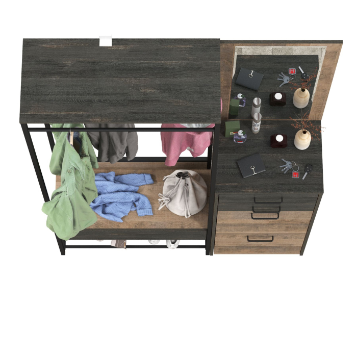 Прихожие, Прихожая открытая с высокой обувницей с зеркалом Трувор