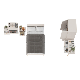 Модульная мебель для спальни Афина с кроватью со спальным местом на 1200