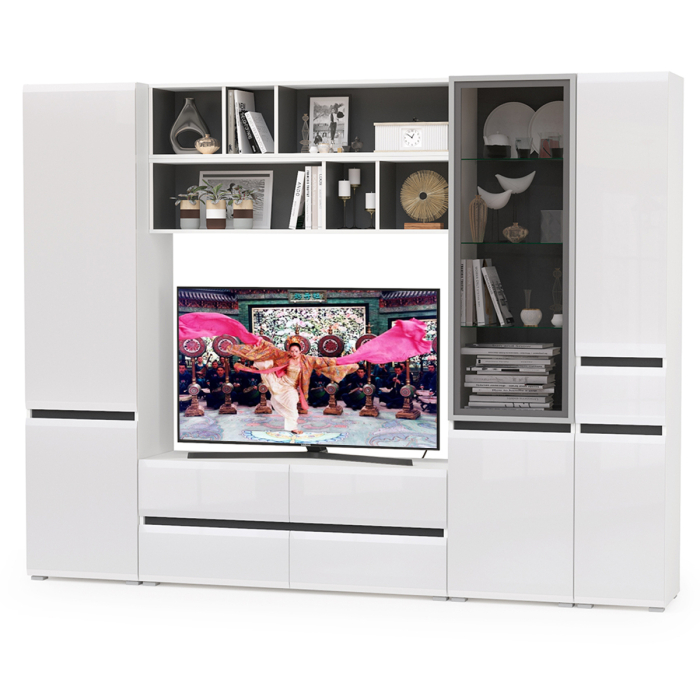 Стенки для гостиной, Широкая стенка в гостиную Сидней № 31