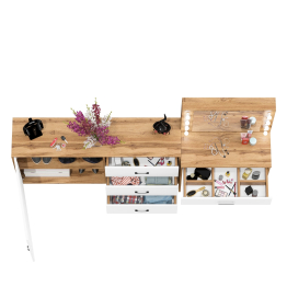 Комод ящики и дверка 122-1504 и туалетный столик с подсветкой СТ-4