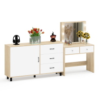 Туалетные столики, Косметический столик с лампочками СТ-5 и комод-тумба 122-1504