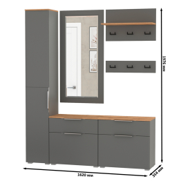 Мебель Октава  в узкую прихожую № 44