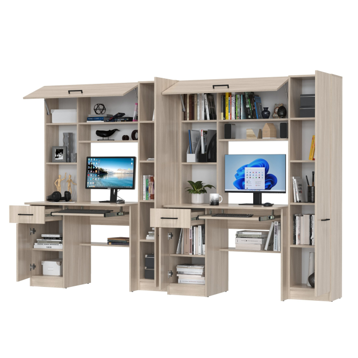 Прямые компьютерные столы, Компьютерные столы для двоих детей Aльфа