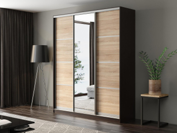 Шкаф-купе Айсберг 200 ВЕНГЕ (сонома/зеркало)