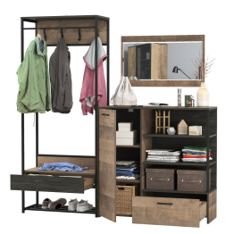 Прихожая Трувор с зеркалом и комодом-тумбой с дверкой