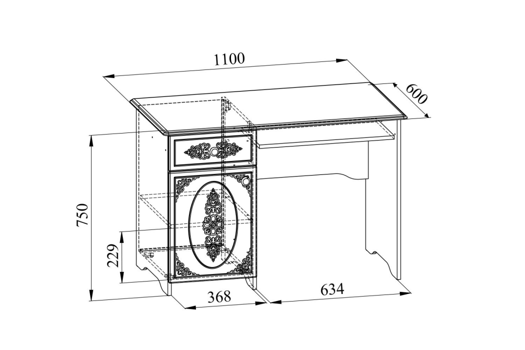 Прямые, Стол Ассоль АС-242К