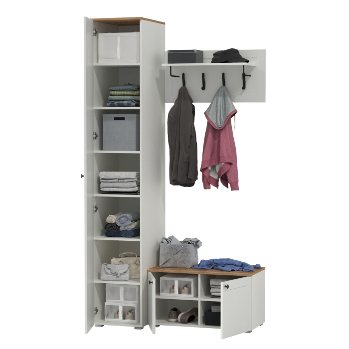 Прихожие, Пенал с тумбой и вешалкой для верхней одежды Остин