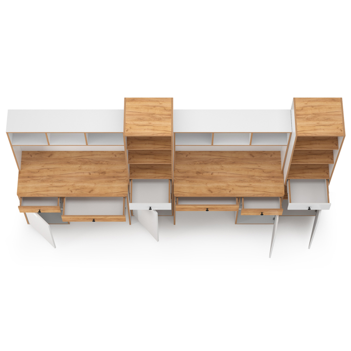 Офисная мебель, Мебельная стенка в молодёжную комнату для двоих детей Вуди № 17