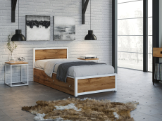Кровати 90 см, Кровать Титан Лофт 90 белый