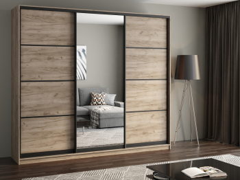 Шкаф купе 3-х дверный АЙСБЕРГ ЛОФТ 250 +зеркало