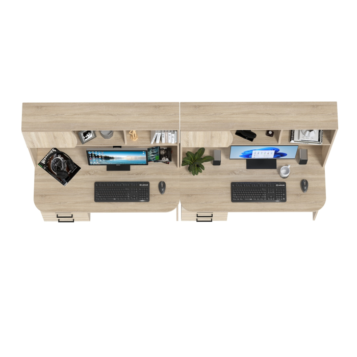 Прямые компьютерные столы, Два стола рабочих Сигма для двоих