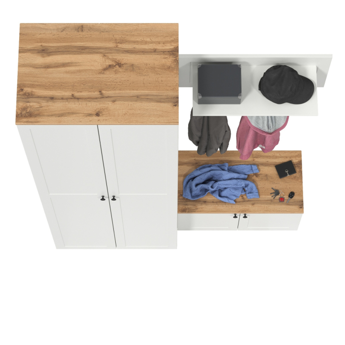 Прихожие, Шкаф Остин с тумбой и вешалкой для верхней одежды