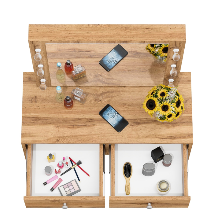 С зеркалом, Стол туалетный с подсветкой СТ-5