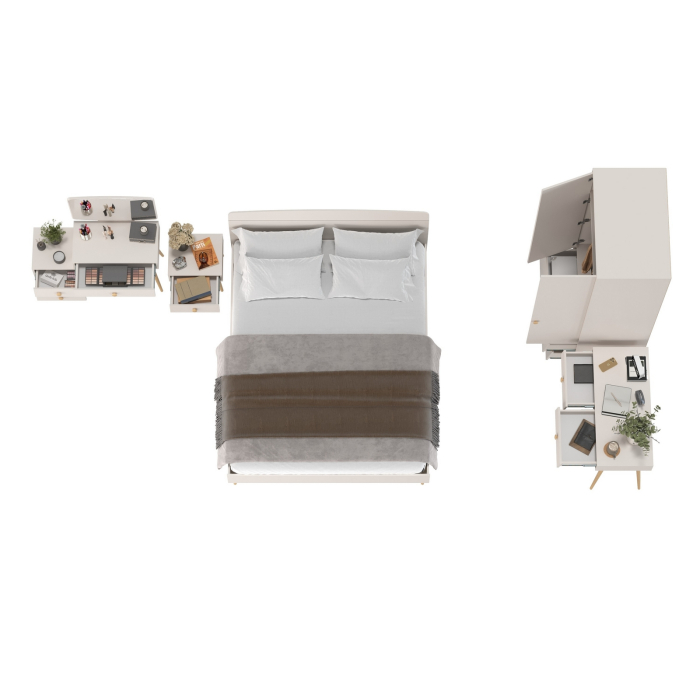 Спальные гарнитуры, Модульная мебель для спальни Афина с кроватью со спальным местом на 1600