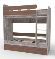 Для подростков, Двухъярусная кровать Юниор 5 80x160 Бетон