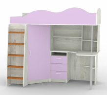 Кровати-чердаки, Кровать чердак Пионер с деревянной лестницей, Винтерберг