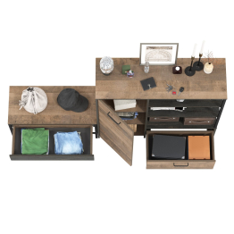 Комод с ящиком и нишами и обувница с сиденьем Трувор