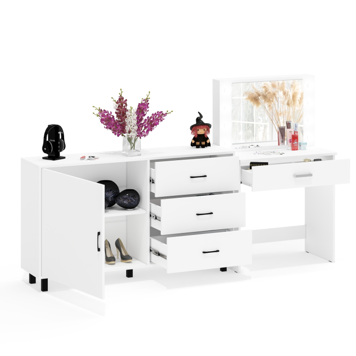 Туалетные столики, Комод ящики и дверка 122-1504 и туалетный столик с подсветкой СТ-4