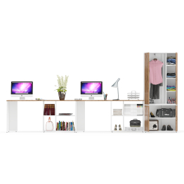 Шкаф для хранения Лидер-8 и два стола с нишей