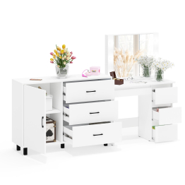 Комод-тумба 122-1204 и столик косметический с лампочками Сура