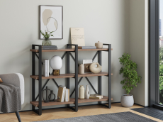 Стеллажи, Стеллаж Айсберг Лофт 120х102-3 черный