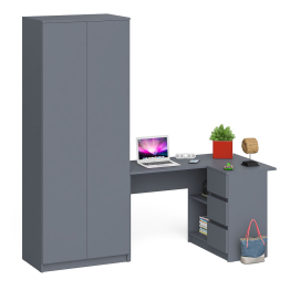 Шкаф Мори МШ-800 две дверки и стол компьютерный угловой МС-16 правый