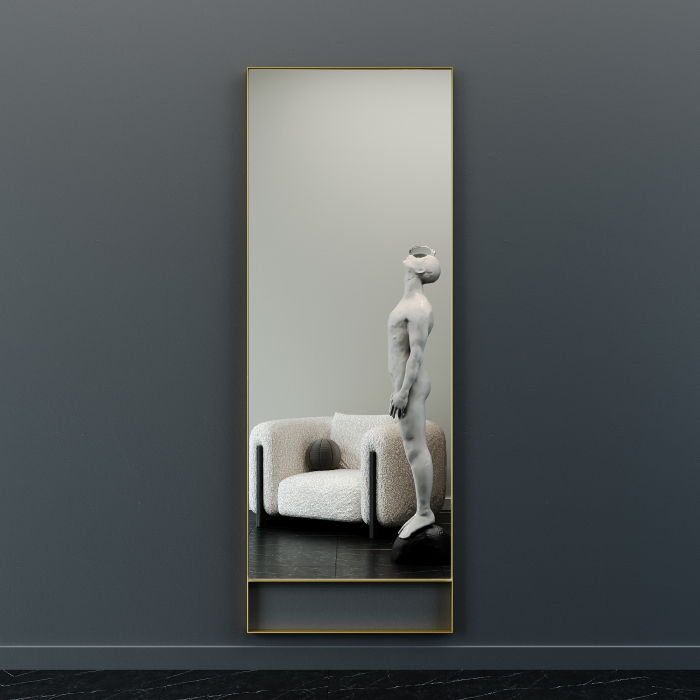 Зеркала в спальню, Напольно-настенное зеркало в раме GENGLASS HALFEO SLIM LEG XL