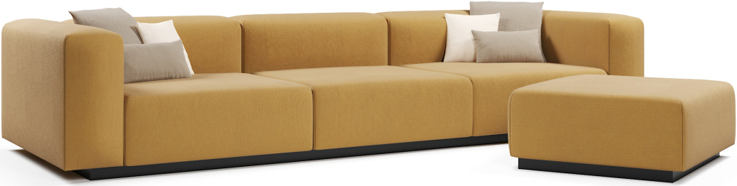 Диван прямой модульный нераскладной Наполи 2, велюр