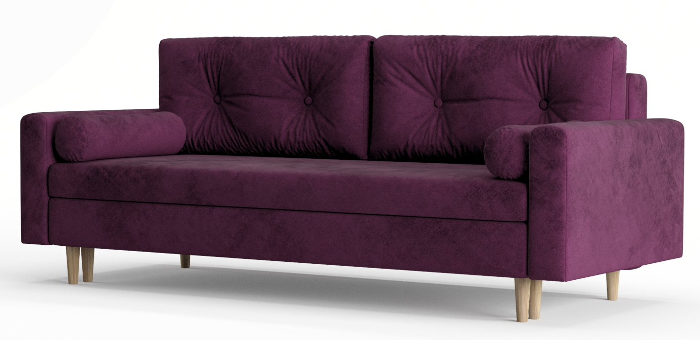 Диваны еврокнижки, Диван-кровать Таврида, пружинный блок, велюр