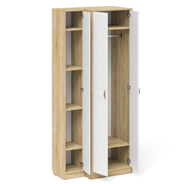 Прихожие, Пенал в прихожую и шкаф две двери П-6 МДФ фрезеровка ромб