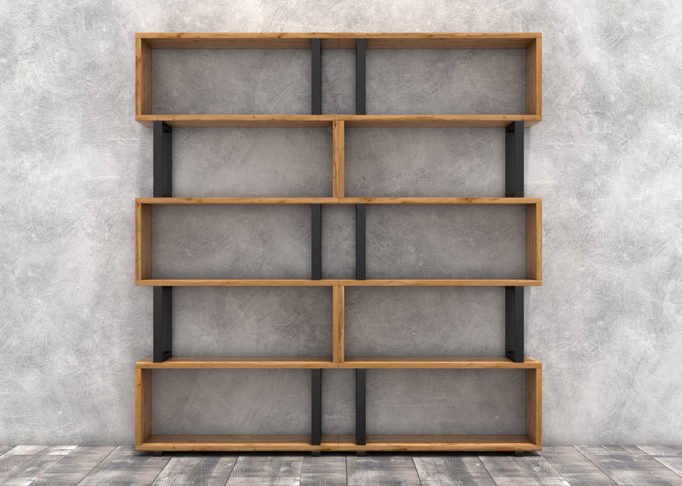 Стеллажи, Стеллаж Айсберг Лофт 180х190-4 Черный