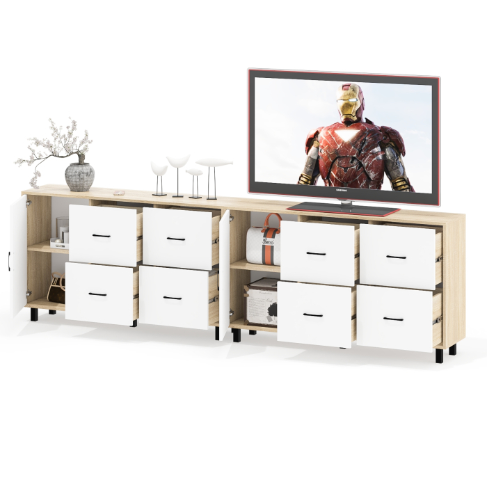 ТВ-тумбы, Два комода-тумбы с выдвижными ящиками и дверками РВК 125-1504