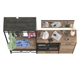 Прихожая Трувор с зеркалом и комодом-тумбой с дверкой