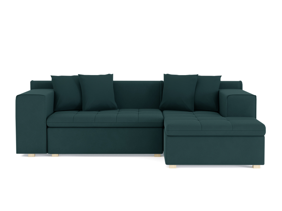 Диваны угловые в гостиную, Диван угловой Чикаго без механизма, велюр