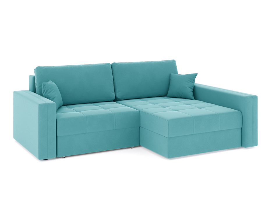 Диваны угловые в гостиную, Диван-кровать угловой Брест 2 секции еврокнижка, велюр