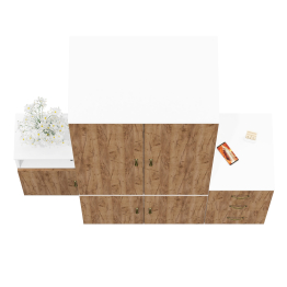 Набор мебели для офиса Лидер-8 из глубокого шкафа и двух тумб МД 3.16 и МД 3.19