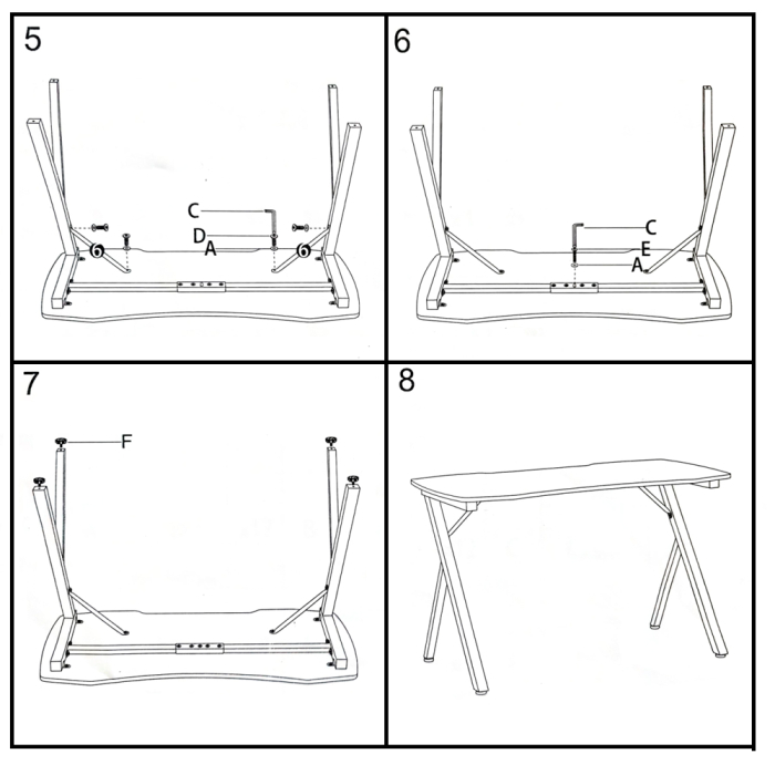 Прямые компьютерные столы, Два игровых компьютерных стола Мебель--24 GT-2310
