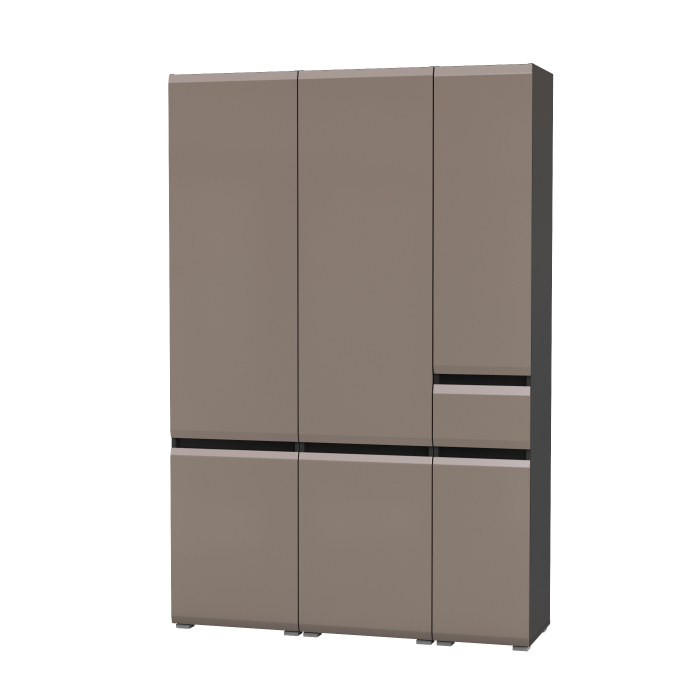 Шкафы распашные, Два шкафа Сидней с дверками и один шкаф Сидней с ящиком