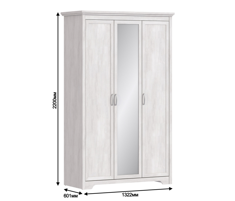 Для одежды, Шкаф 3-х дверный Прованс СБ-2558/1