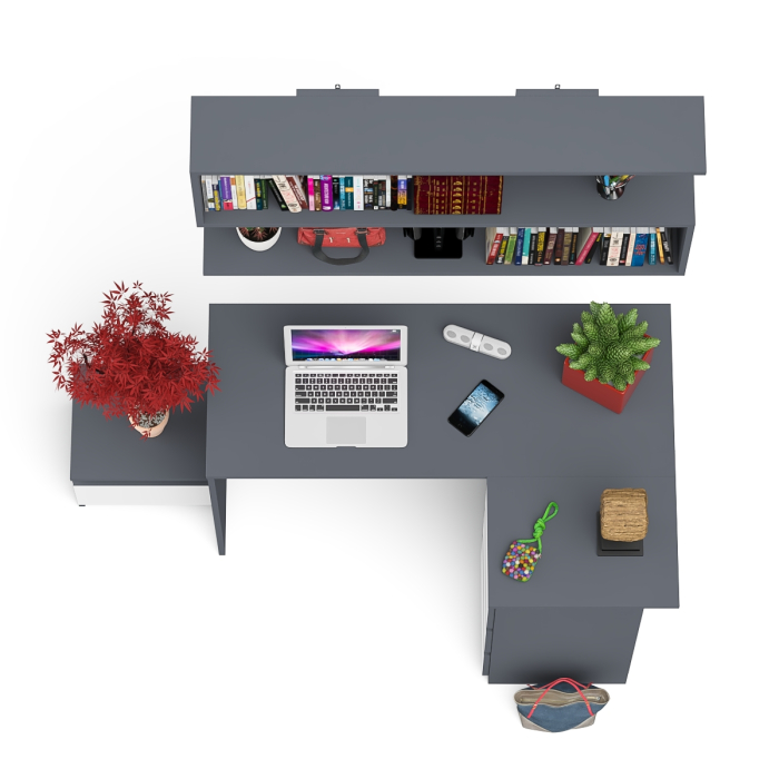 Угловые, Стол угловой компьютерный МС-16 Мори правый с полкой верхней на 1200 и тумбой ТМП400