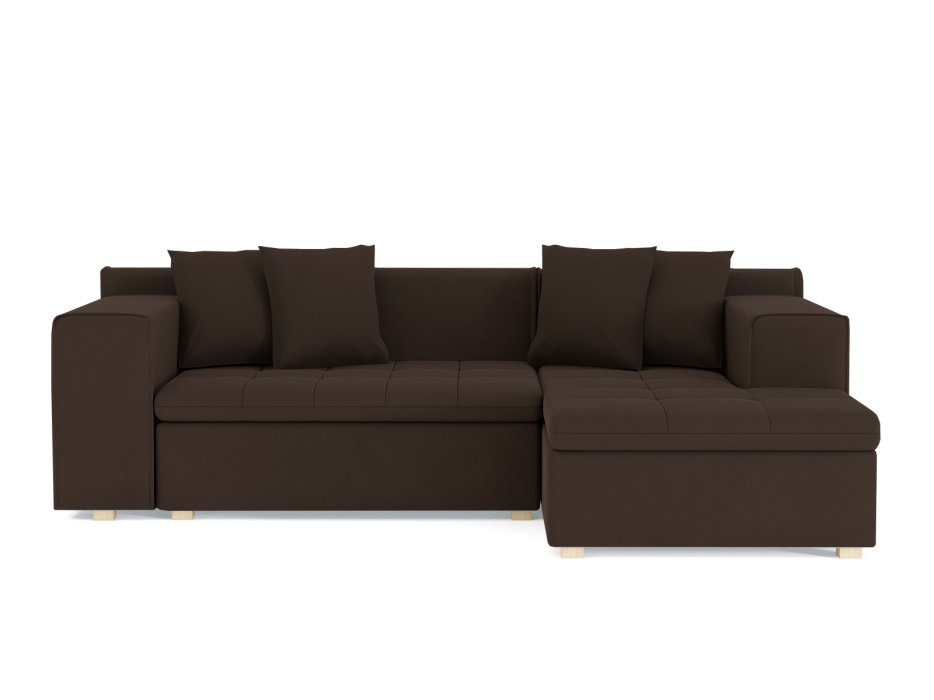 Диваны угловые в гостиную, Диван угловой Чикаго без механизма, велюр