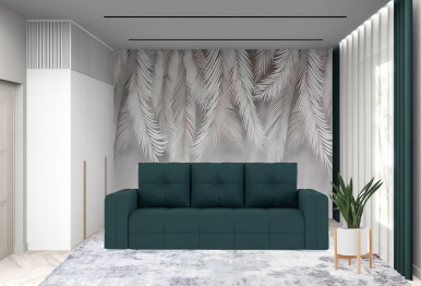 Диван-кровать еврокнижка Леос НПБ, велюр