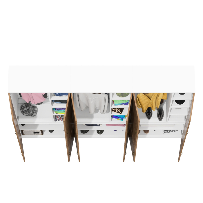 Шкафы распашные, Набор бельевых шкафов Лидер-8 20Б три штуки