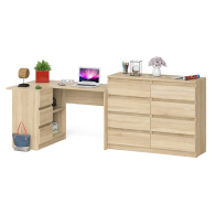 Компьютерные столы, Стол компьютерный МС-16 левый с комодом МК1200 8-мь ящиков Мори