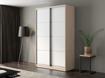 Шкаф-купе Айсберг 160 ШАМОНИ СВЕТЛЫЙ (белый/глухой)