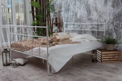 Кованая кровать Сандра1.8 с двумя спинками