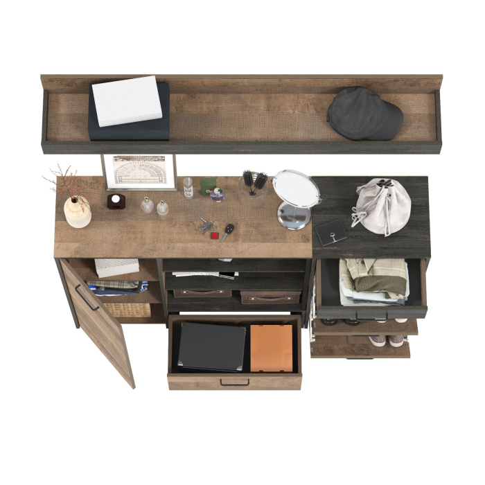 Прихожие, Обувница Трувор с широким комодом и навесной полкой