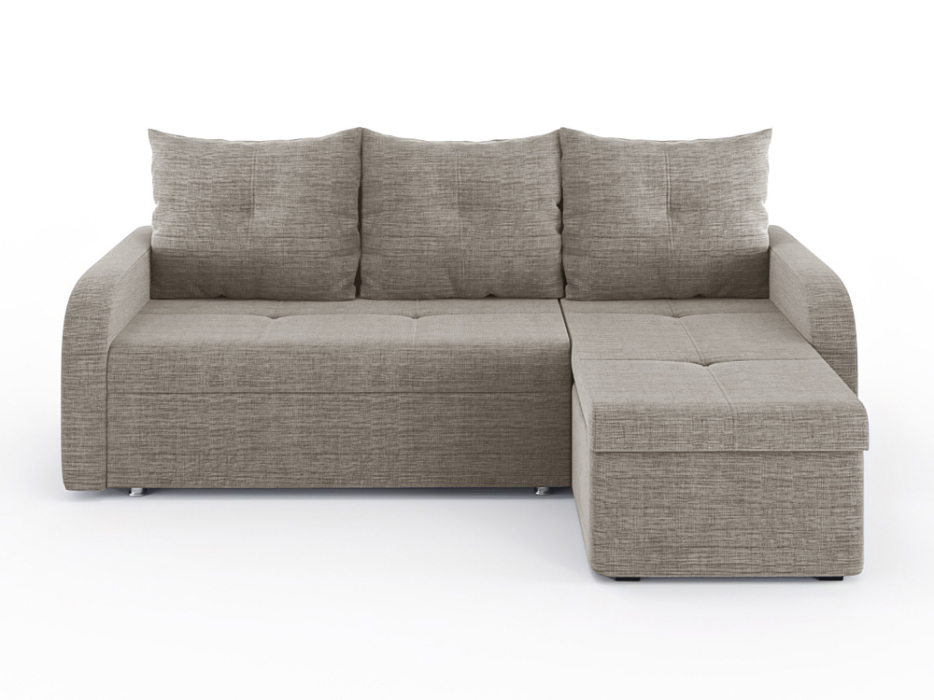 Диваны угловые в гостиную, Диван-кровать угловой Мини Люкс трехсекционная еврокнижка, рогожка Люкс