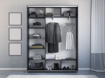 Шкаф-купе Экспресс 3-х дверный Фотопечать Квадрат Стекла 240х45х220