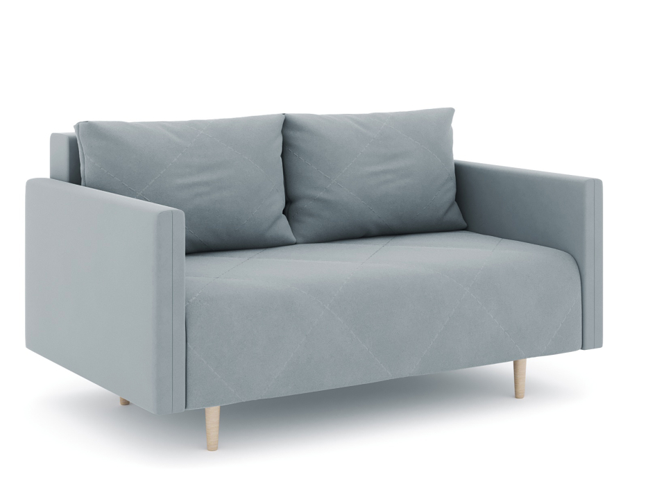 Диваны прямые кухонные, Диван прямой нераскладной Милли мини 2-х  местный с подлокотниками, велюр